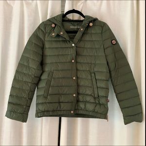 Olive Green Puffer Jacket Bernardo Size Small